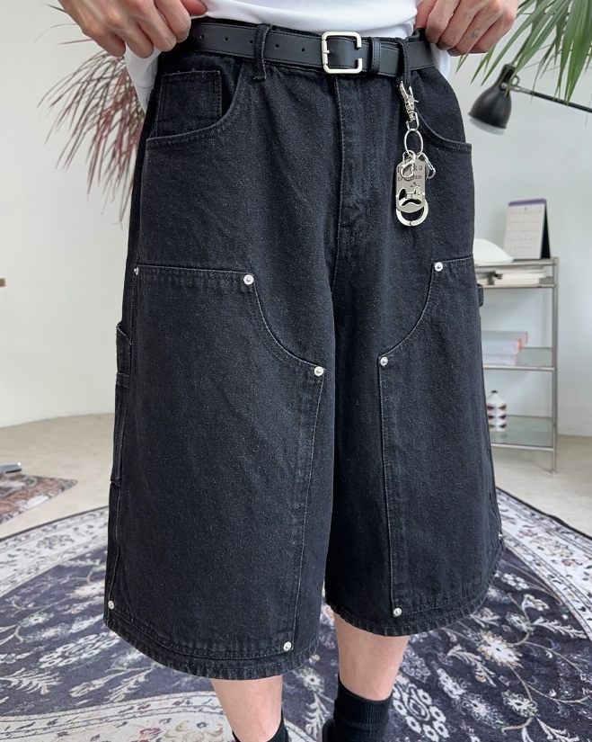 【SATIIIZ】Jera Carpenter Bermuda Denim Pants