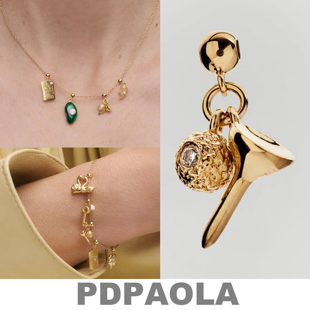 【LB掲載】限定GOLF◆PDPAOLA ボール＆Ｔネックレスチャーム◆