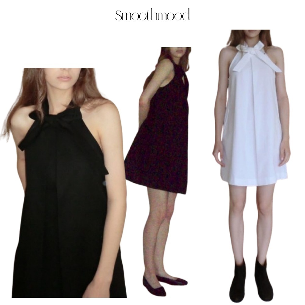 【Smooth Mood】Souissi Bow Tie Dress★韓国商品