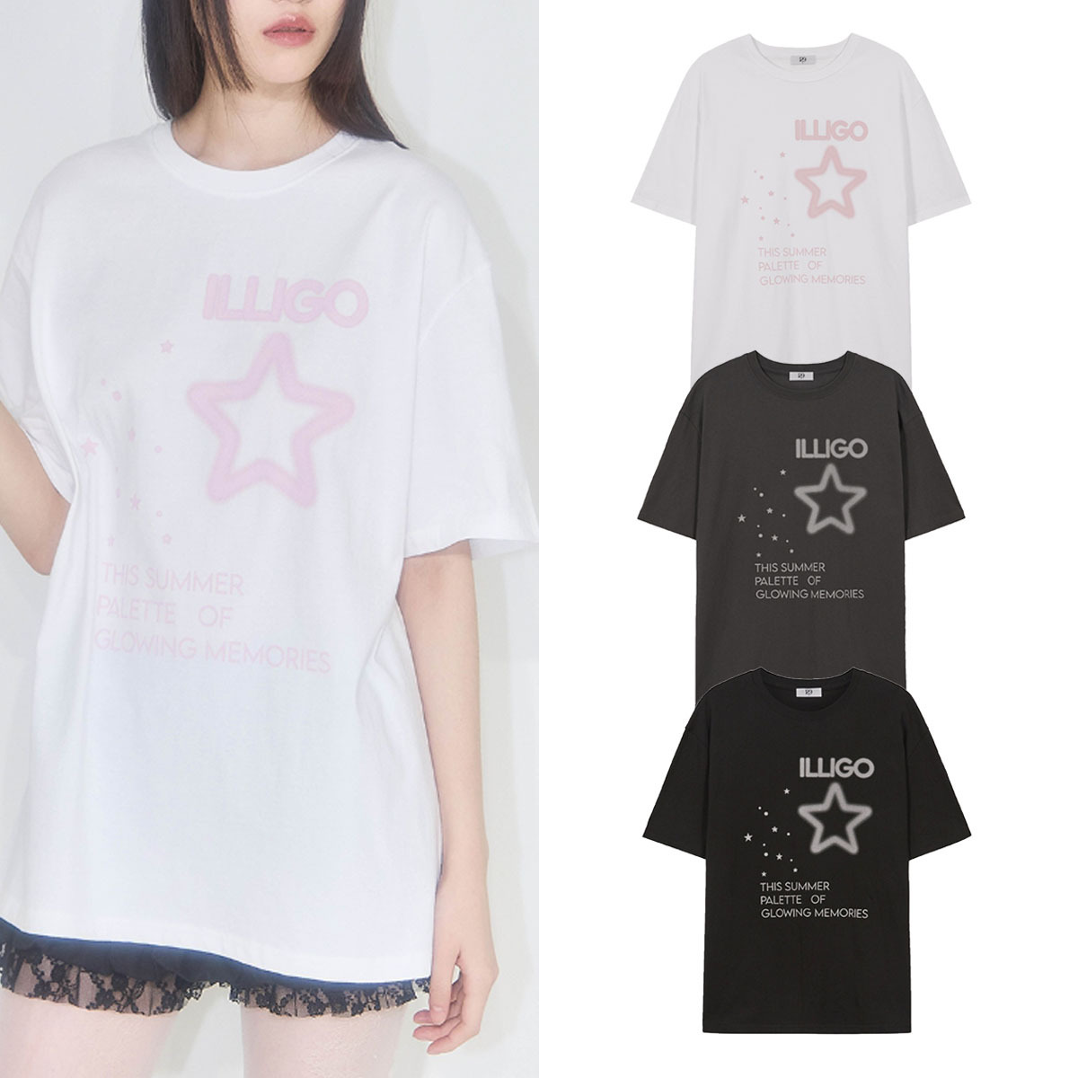 Tシャツ・カットソー ILLIGO Star Spray Overfit T-Shirt 5BMR0200