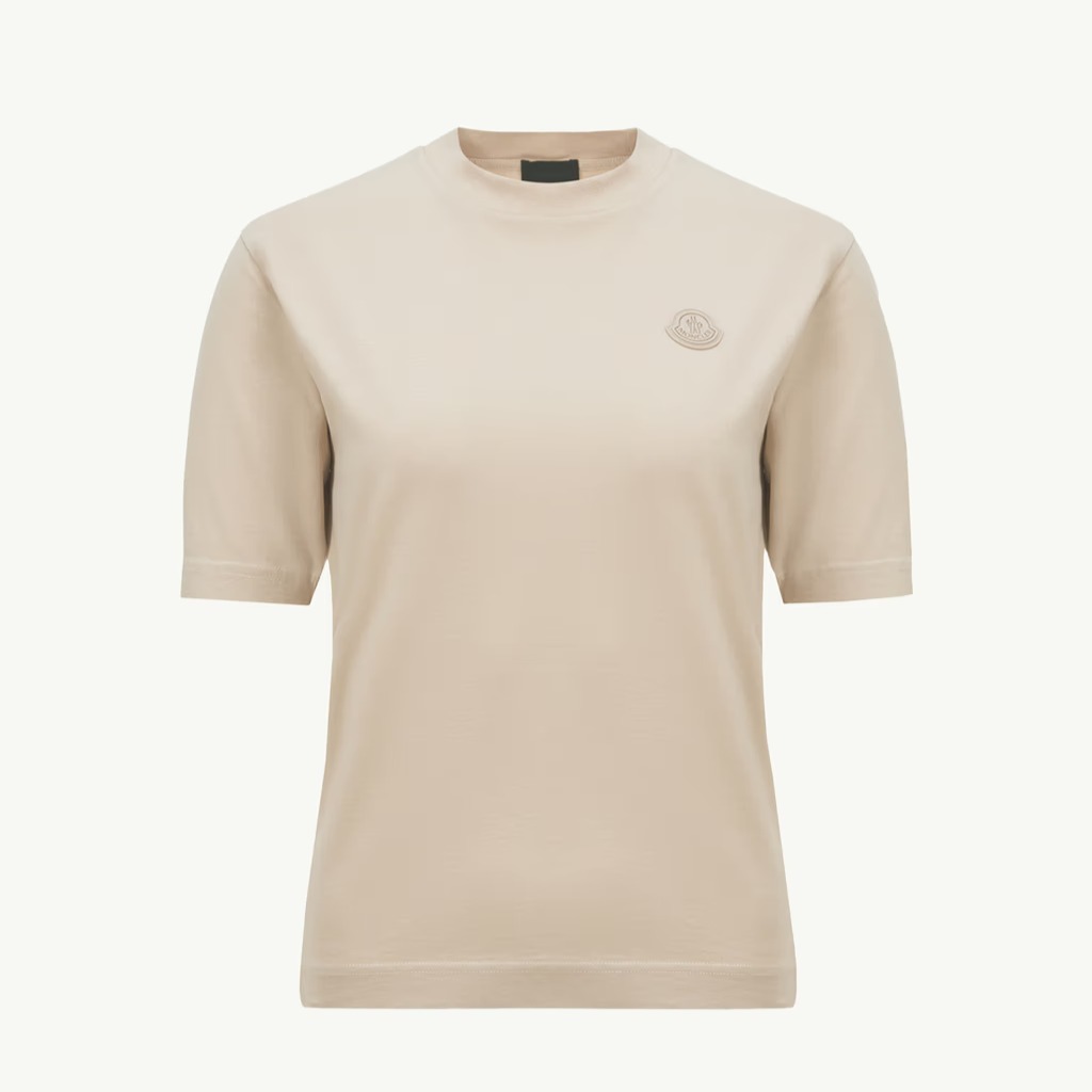 Moncler Tシャツ Silicone Logo Patch Cotton T-Shirt ★関税込