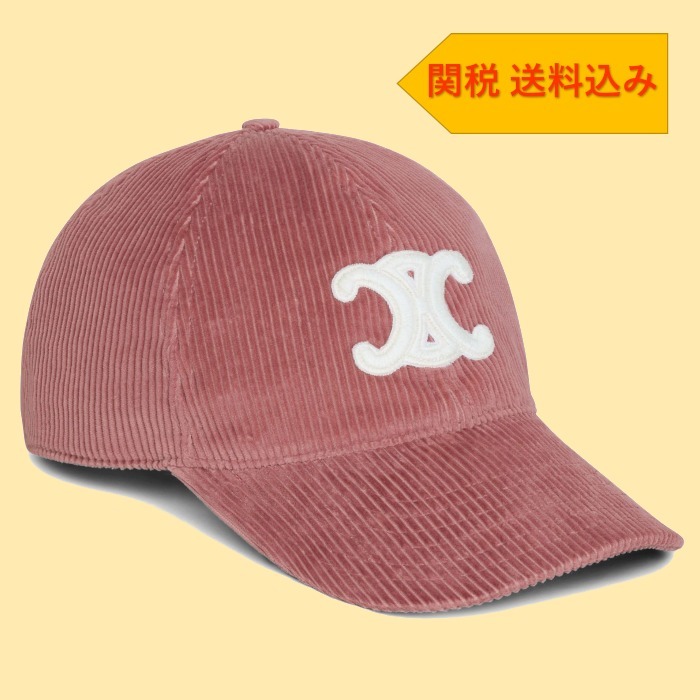 【CELINE 】 Triomphe baseball cap in corduroy