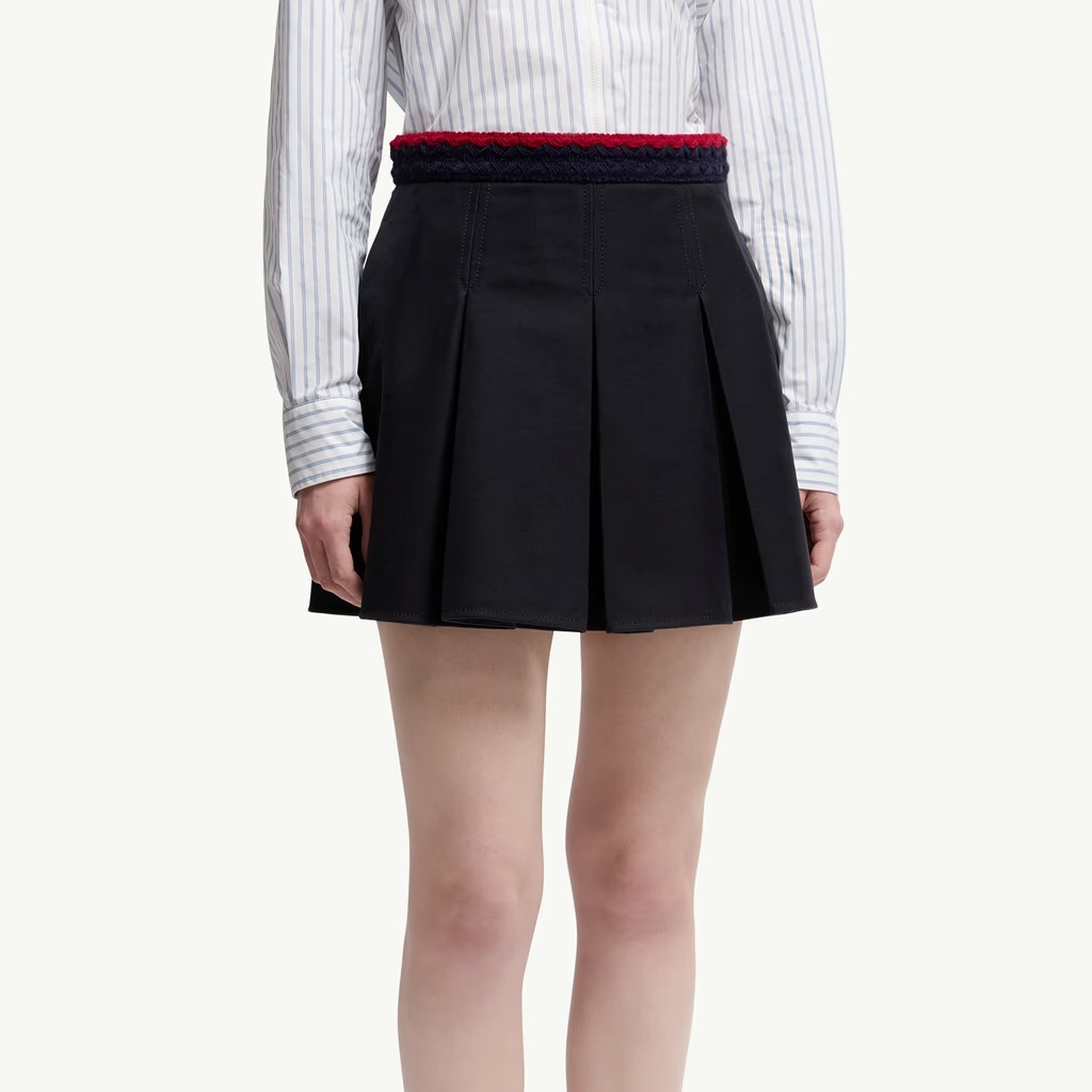 Moncler スカート Cotton Gabardine Pleated Mini Skirt 関税込