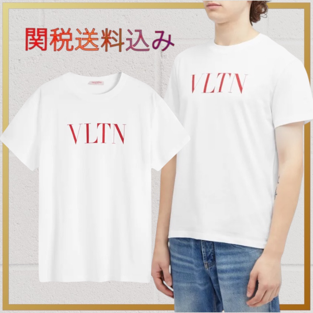 SALE☆大人気 関税送料込 VALENTINO VLTN ロゴ ホワイトTシャツ