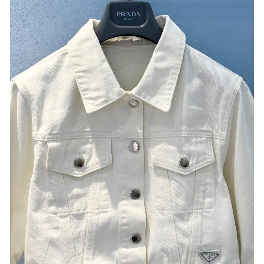 《大人カジュアル》【PRADA】クロップドデニムジャケット