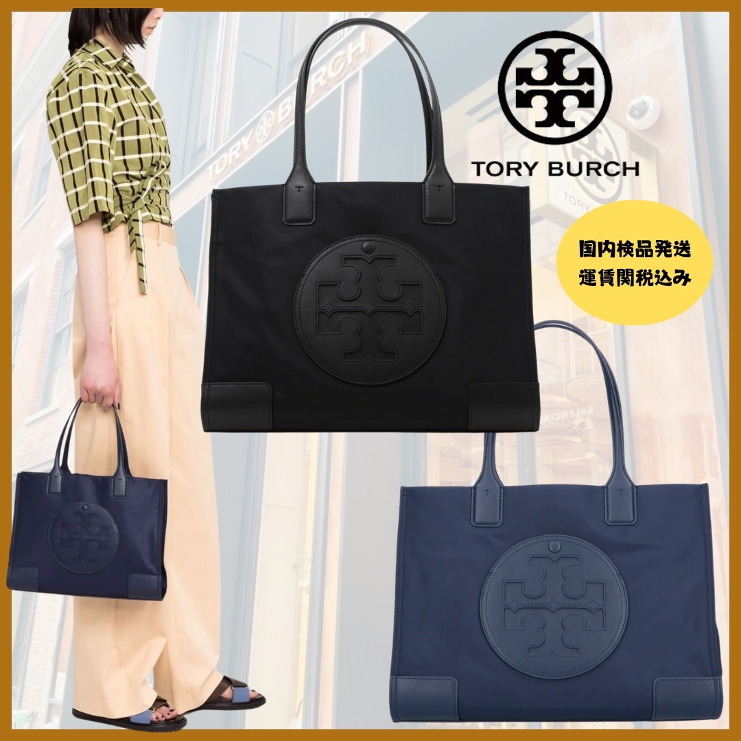 新着！【Tory Burch】エラロゴパッチスモールトートバッグ
