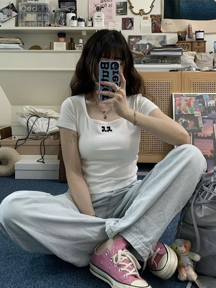 rest&recreationRR LOGO SQUARE NECK T-SHIRT スクエアネックT