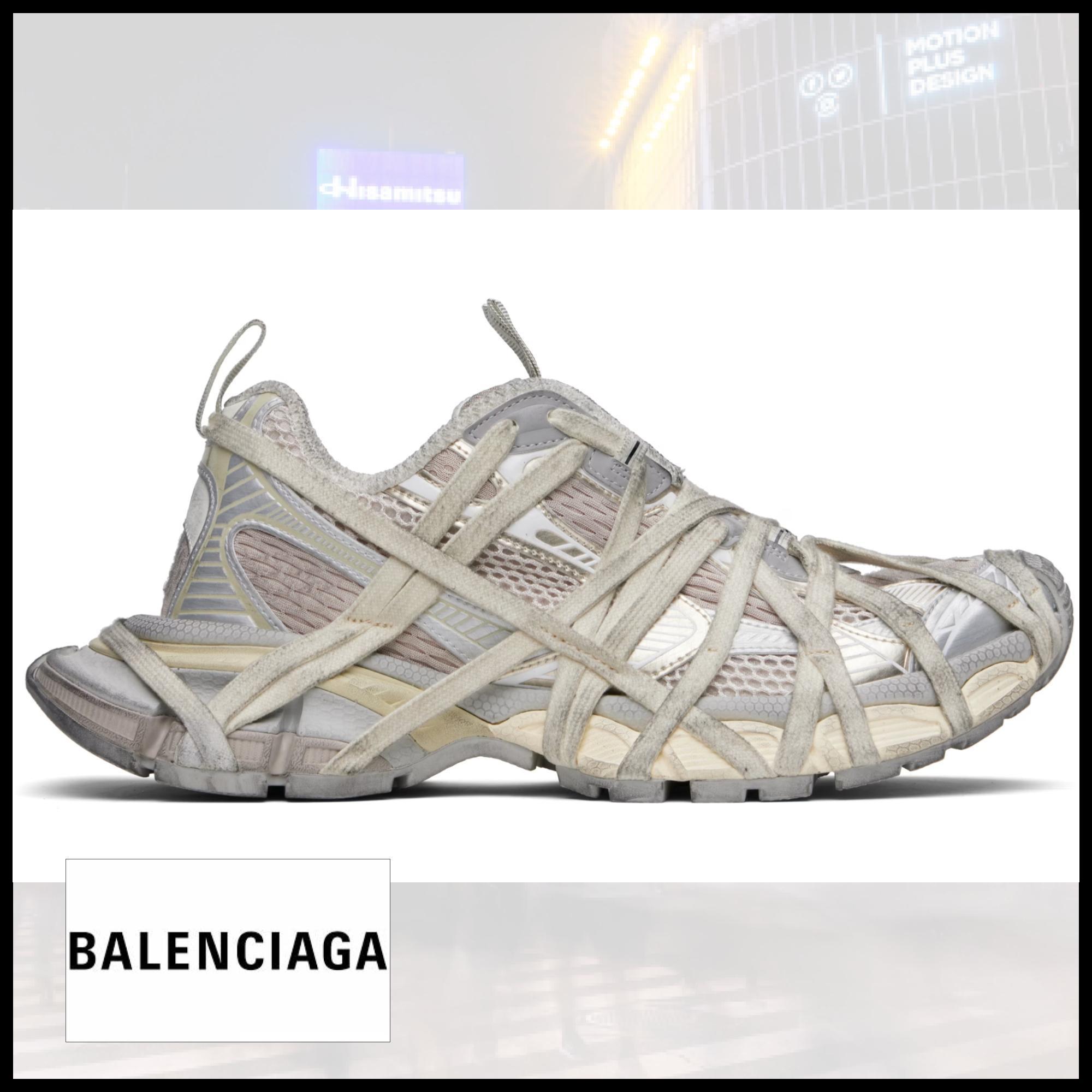 【Balenciaga】 3XL Fishnet スニーカー（グレー＆ホワイト）