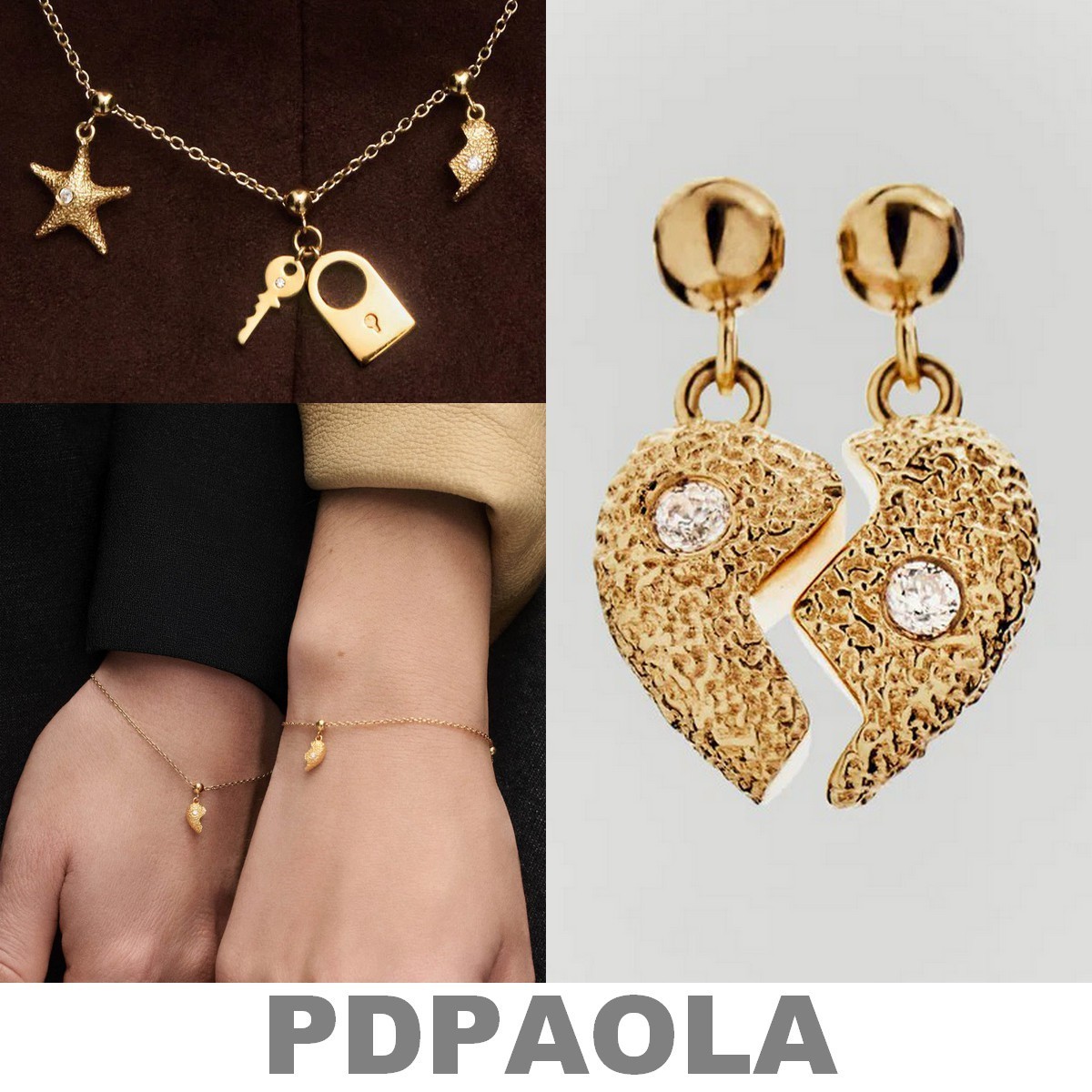 【LB掲載】SPLIT HEART◆PDPAOLA ハートネックレスチャーム◆
