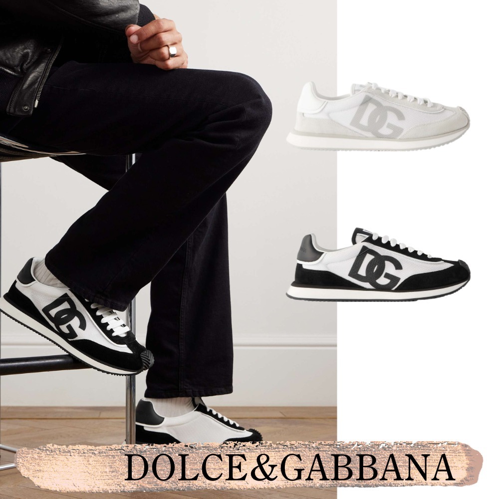 DOLCE&GABBANA☆関税込☆ロゴプリントメッシュ スニーカー