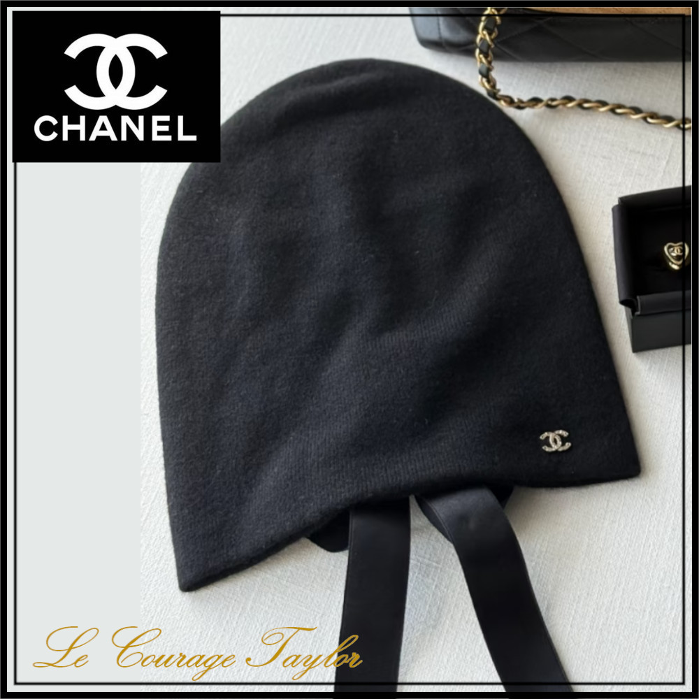 上質なカシミア製♪【CHANEL】ニットキャップ