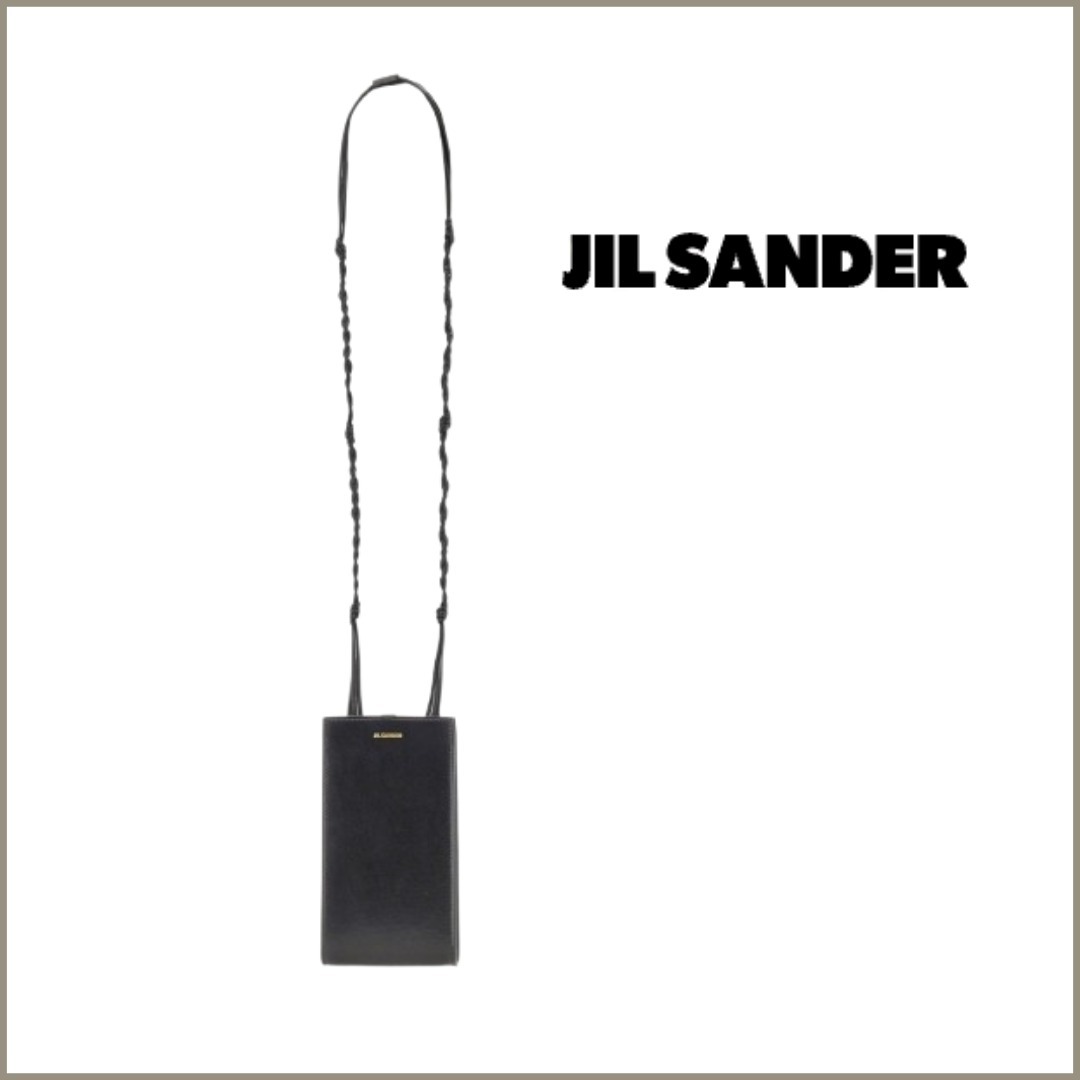 JIL SANDER ロゴ プリント フォン ホルダー ブラック