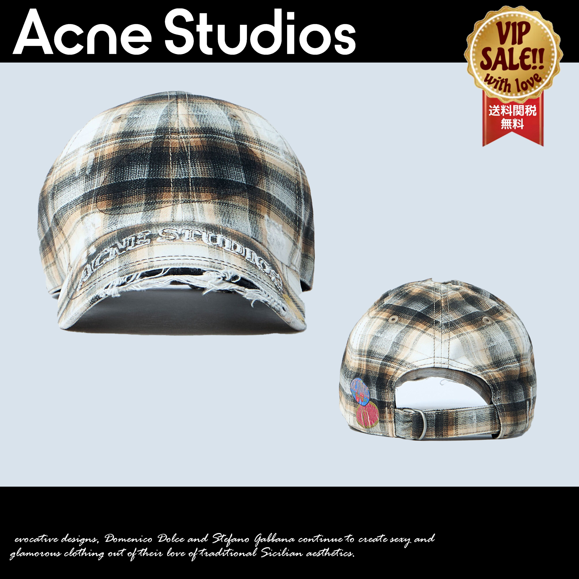 Acne Studios ロゴモチーフベースボールキャップ 大人気