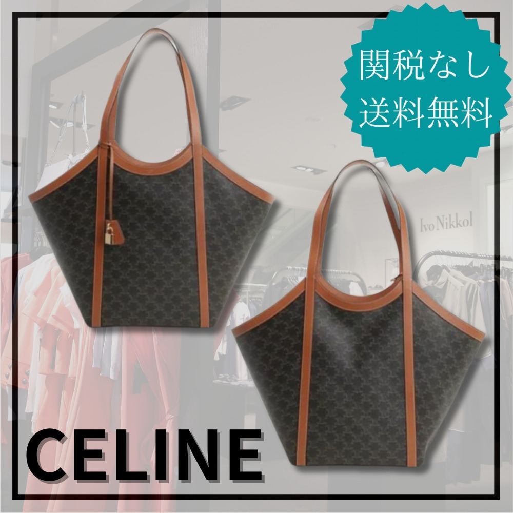 【CELINE】ラージ カバ / トリオンフキャンバス＆カーフスキン