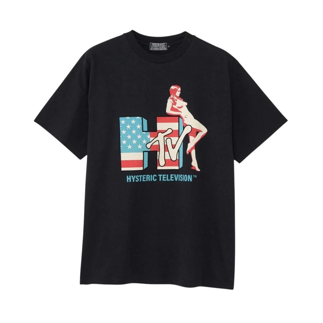 【HYSTERIC GLAMOUR】HYSTERIC TELEVISION Tシャツ BLACK