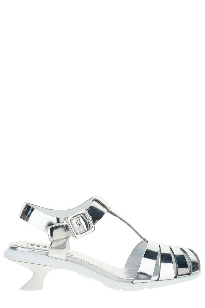 MIU MIU ハックル ケシ テサイン サンタル 5X708DF0553L32 F0118
