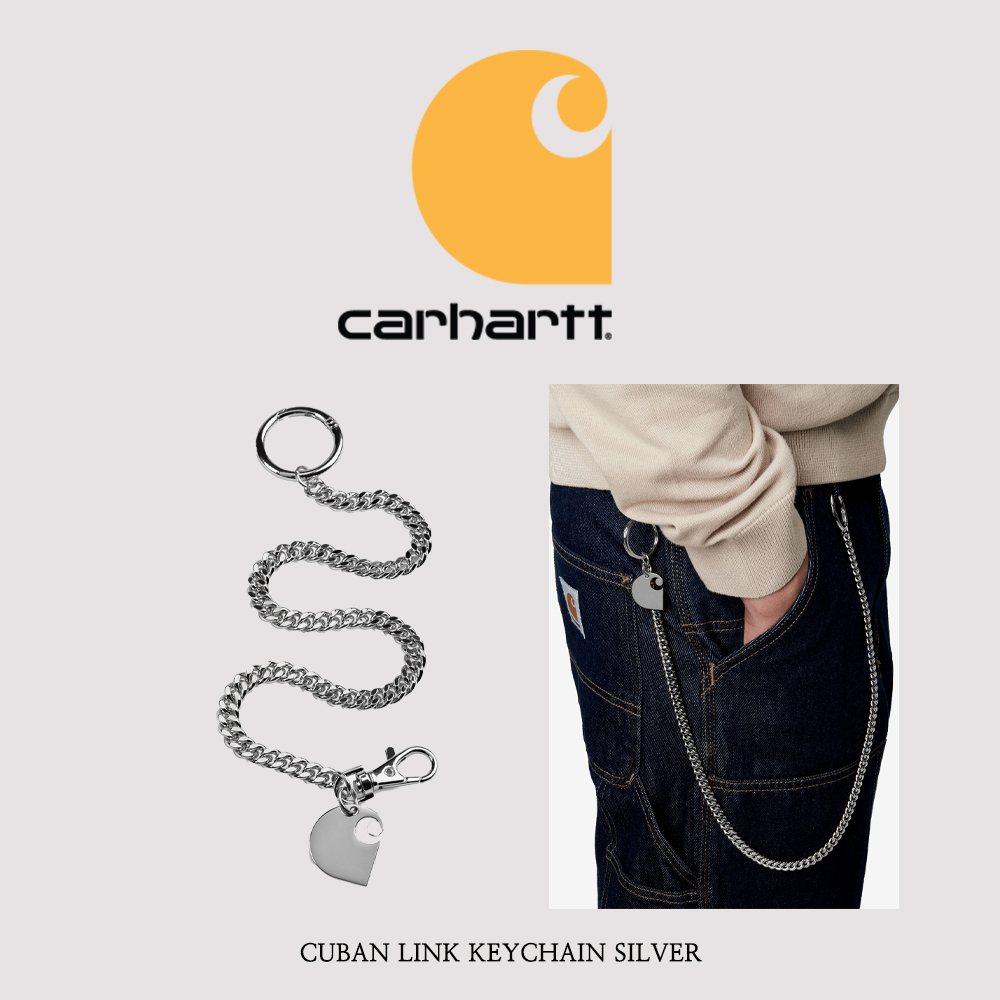 【CARHARTT】 CUBAN LINK KEYCHAIN SILVER