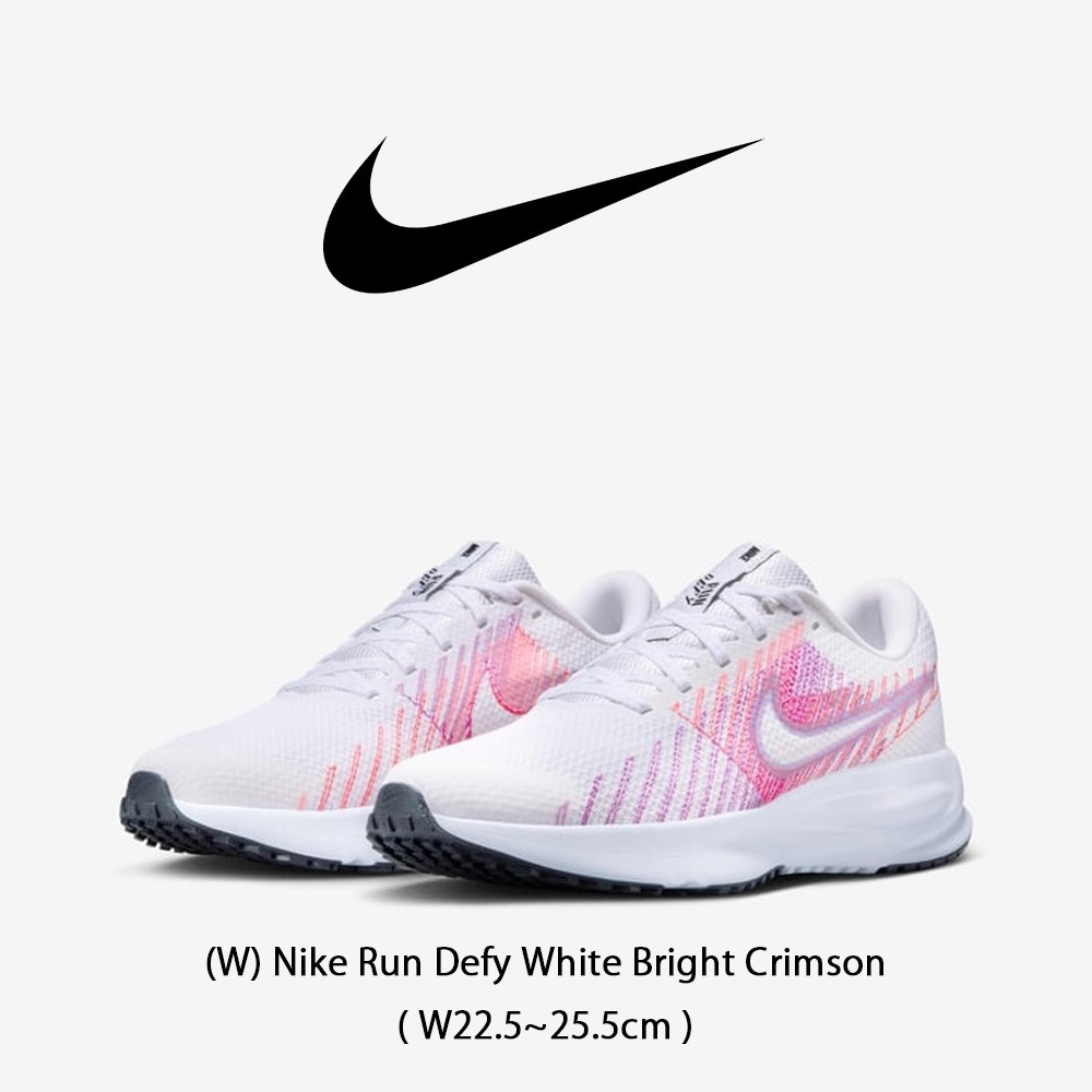 【Nike】 (W) Run Defy White Bright Crimson ★人気