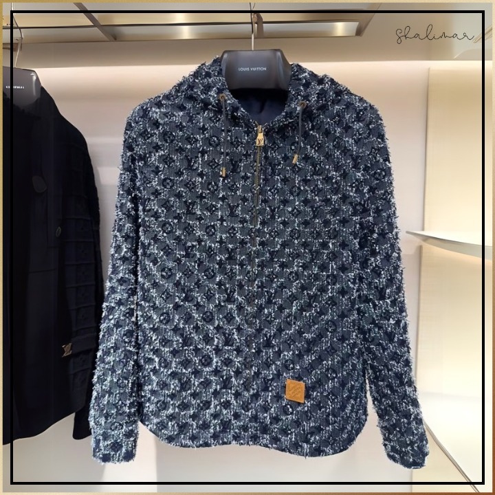 《Louis Vuitton》フロックド モノグラム デニムフーディ