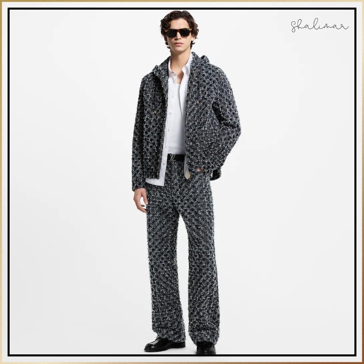 《Louis Vuitton》フロックド モノグラム デニムフーディ