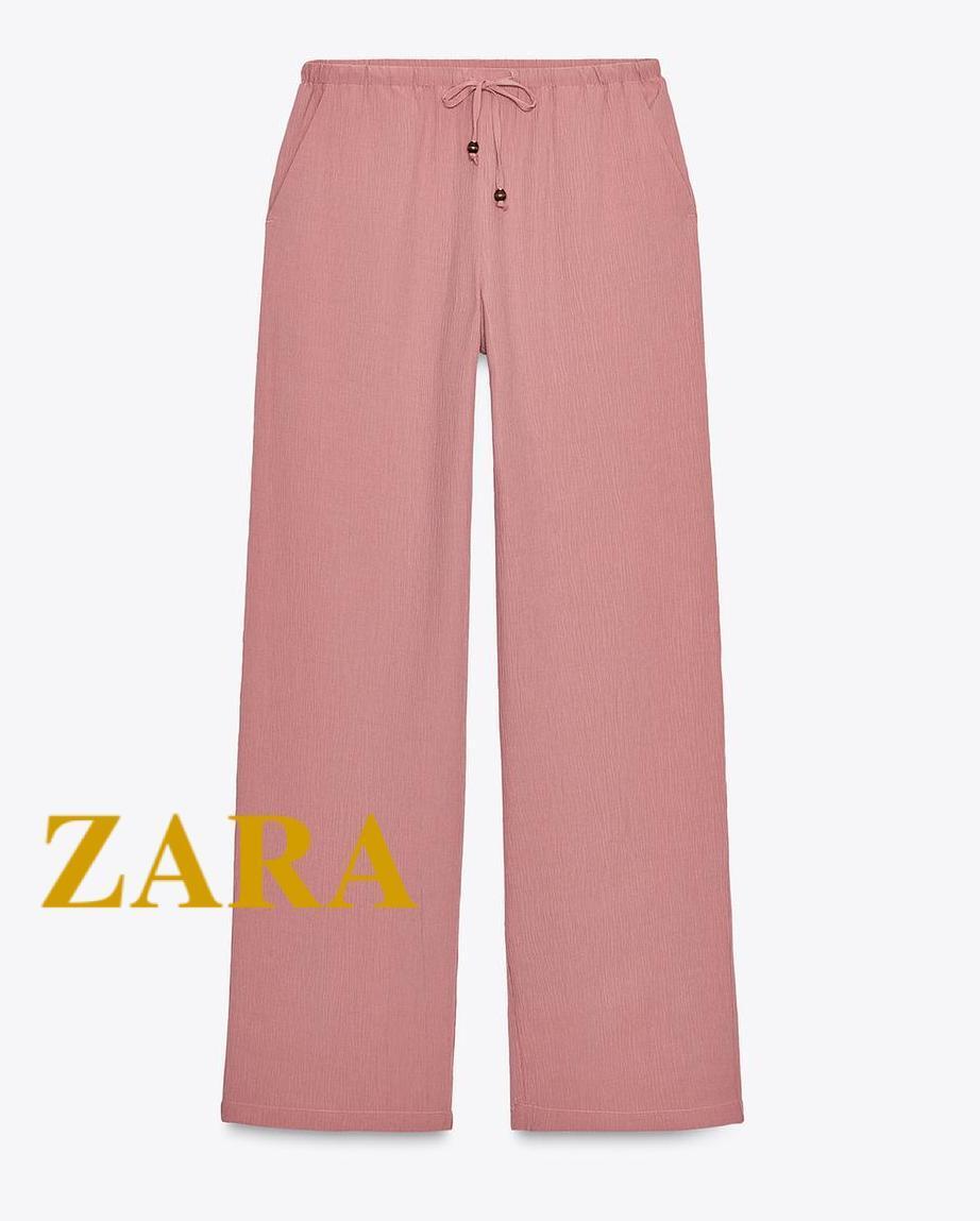 ☆ドイツ発*ZARA*新作*テクスチャーワイドパンツ/MARSALA☆