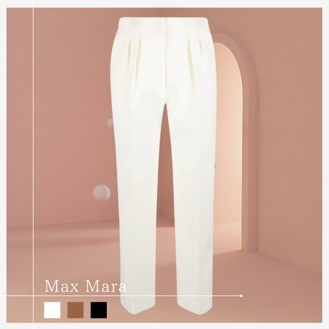 愛用確定【Max Mara】ヴェルバーノダブルストレッチスリムパンツ