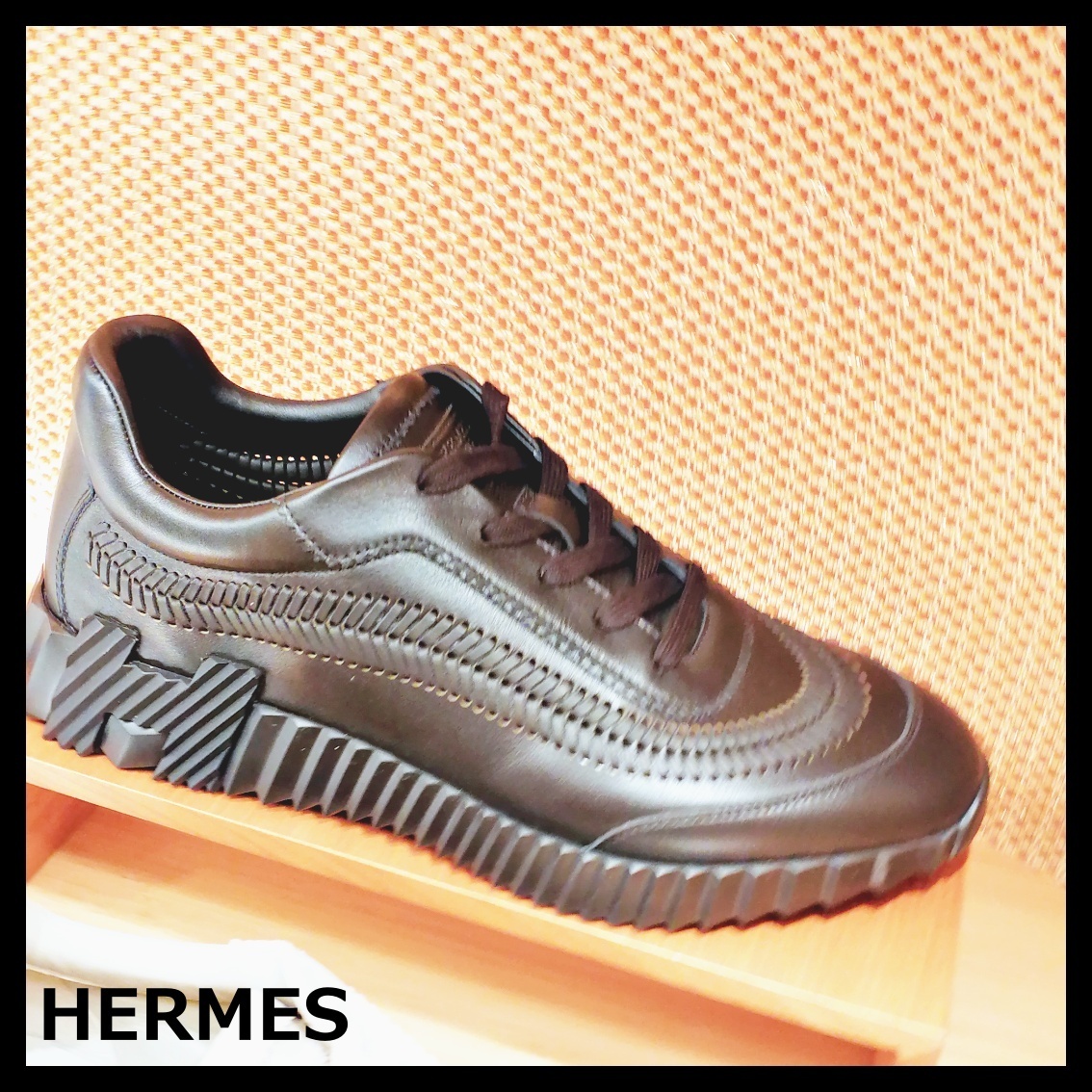 HERMES エルメス スニーカー ブラック バウンシング メンズ