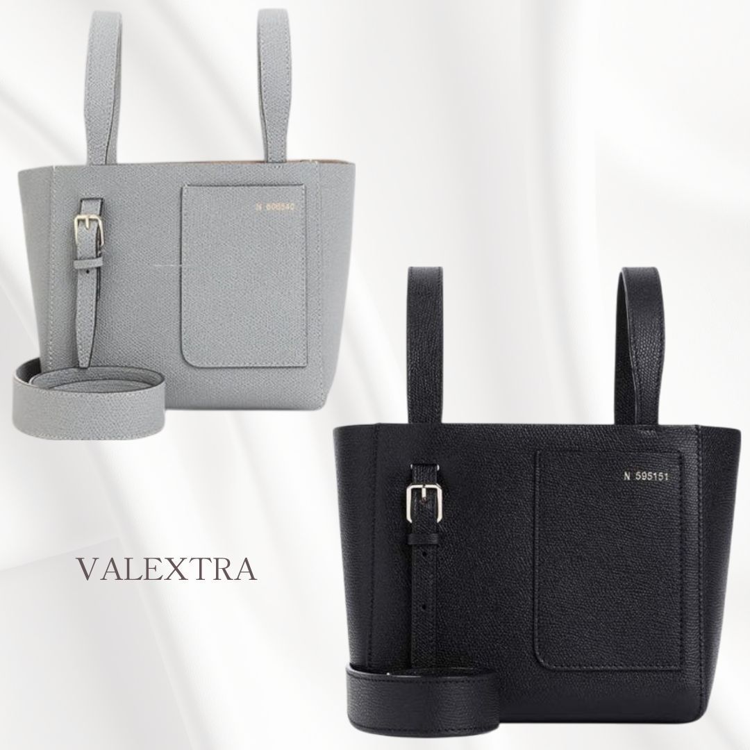 【Valextra】上品◎マイクロレザーバケットバッグ