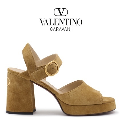 Valentino Garavani サンダル ロゴ スエード バックル 関税込