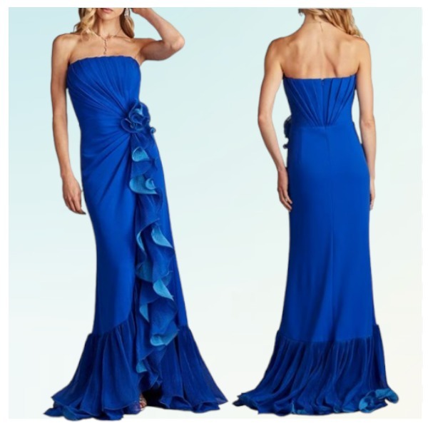 TADASHI SHOJI ★ 曲線美 ストラップレス クレープ シースドレス