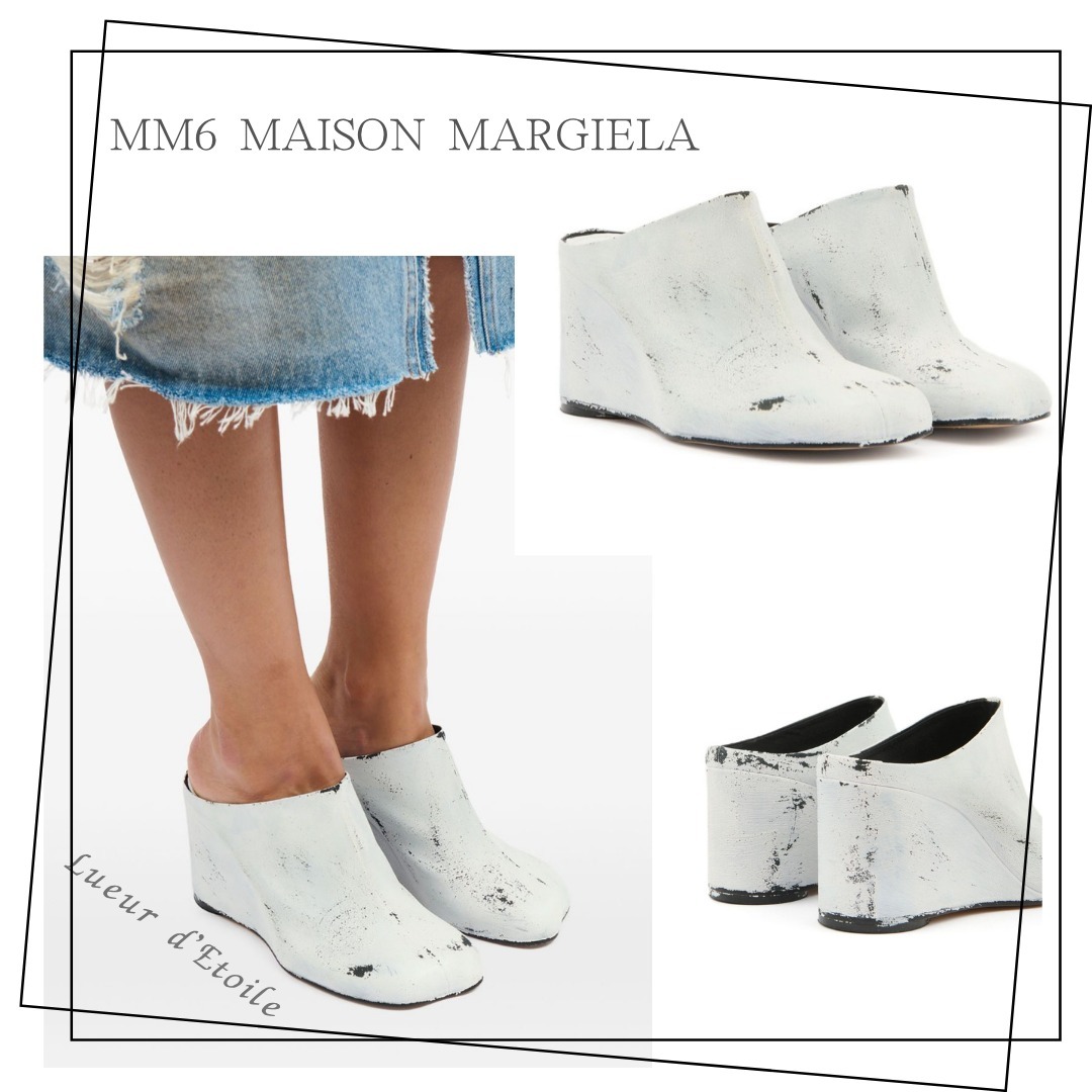 【MM6 MAISON MARGIELA】LEATHER HEEL MULES