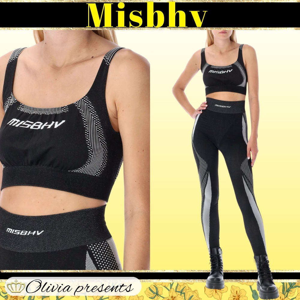 Misbhv＞＞＞Misbhv ロゴプリント パフォーマンス スポーツ ブラ