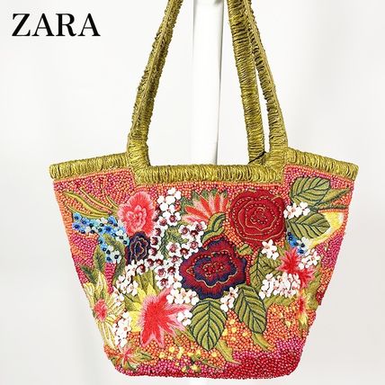 ZARA ヤシの木ビーズバッグ 6503/610 クリスタル ビーズ スパンコール ZARA(ザラ) バッグ・カバン