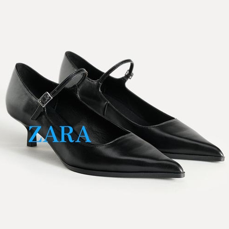【ZARA】レザー ポインテッドトゥ シューズ 50TH ANNIVERSARY