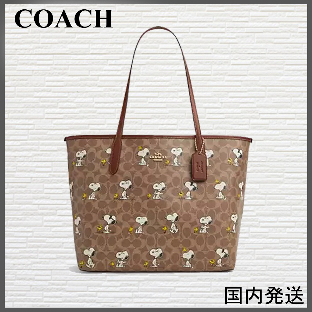 【国内発送】COACH X PEANUTS シティ トート バッグ
