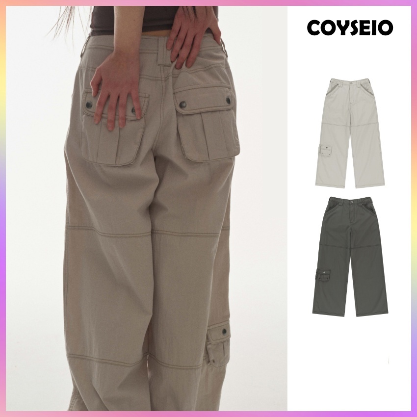 【COYSEIO】 SNAP WORK PANTS ♥2COLORS