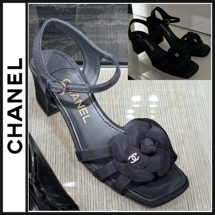 カメリア花開く♡CHANEL CCロゴサンダル