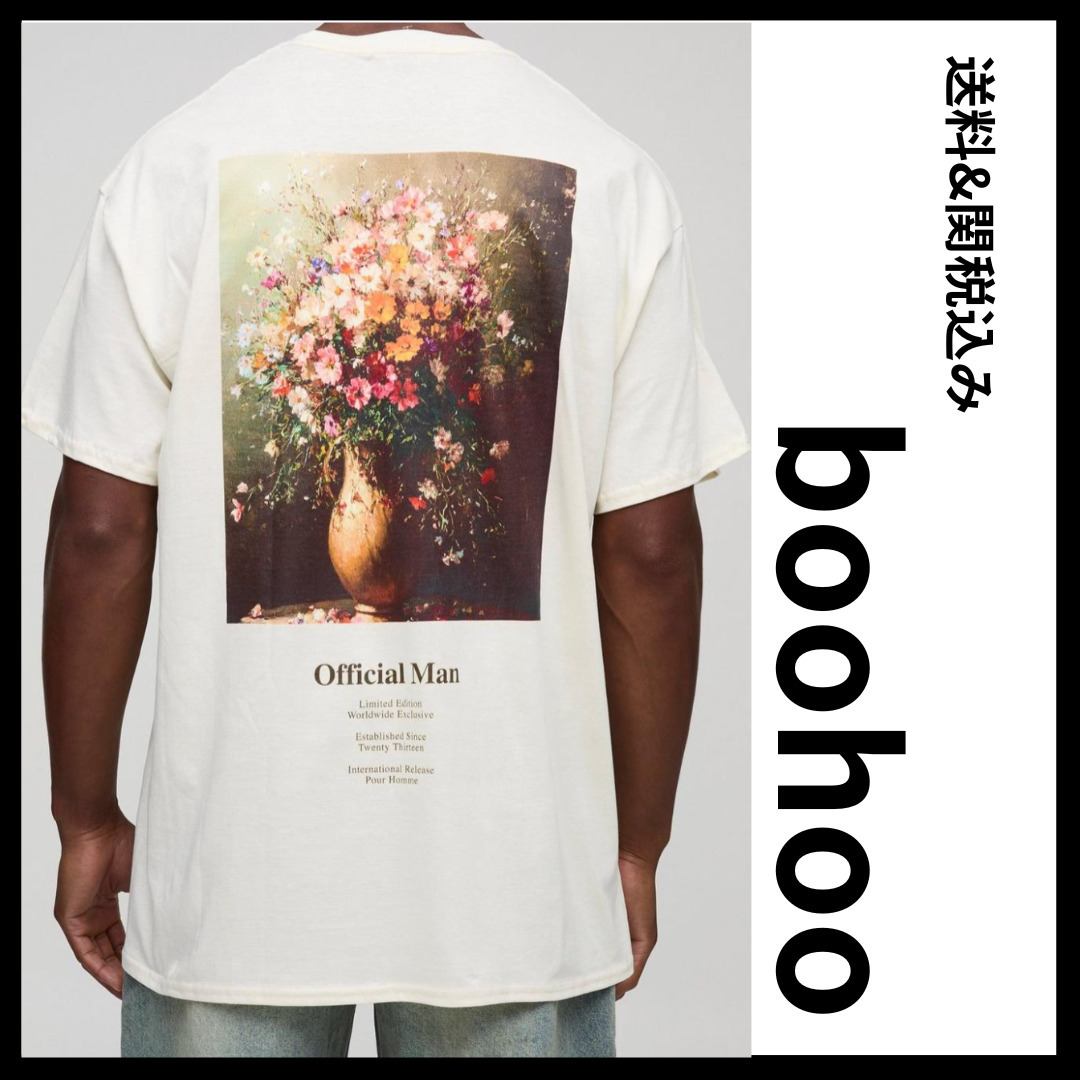 《boohoo》フローラルフォトグラフィックTシャツ