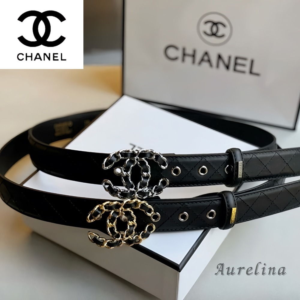 お洒落上級者に人気♡【CHANEL】ベルト ロゴ アクセント