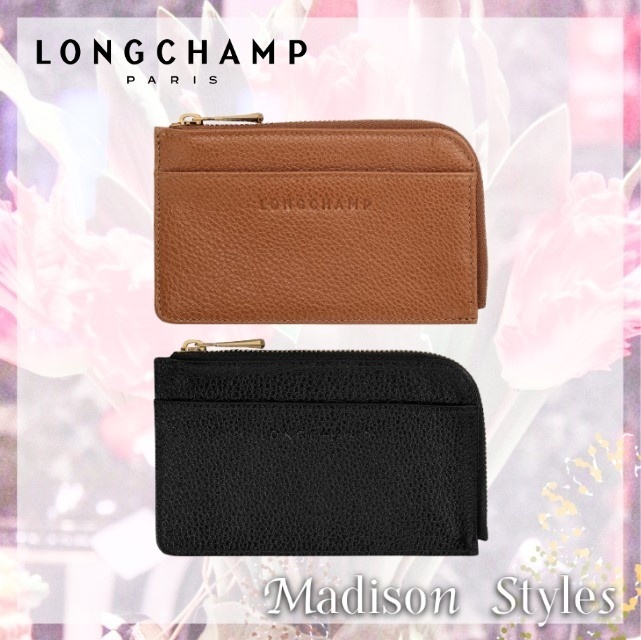 （送料込み）Longchamp Le Foulonne レザー カードケース