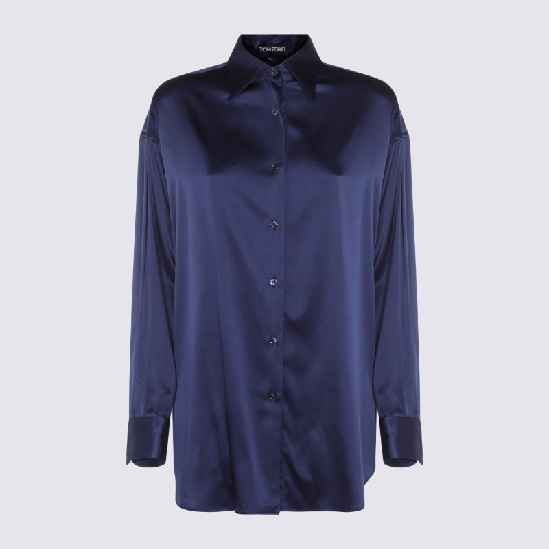 Tシャツ・カットソー TOM FORD FW25 Tom Ford Shirts Blue (CA3211 FAX881HB840)