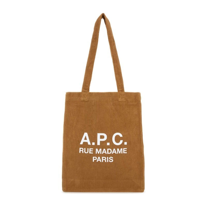 トートバッグ A.P.C. Camel corduroy Lou shopping bag (COHBBM61937 CAF)