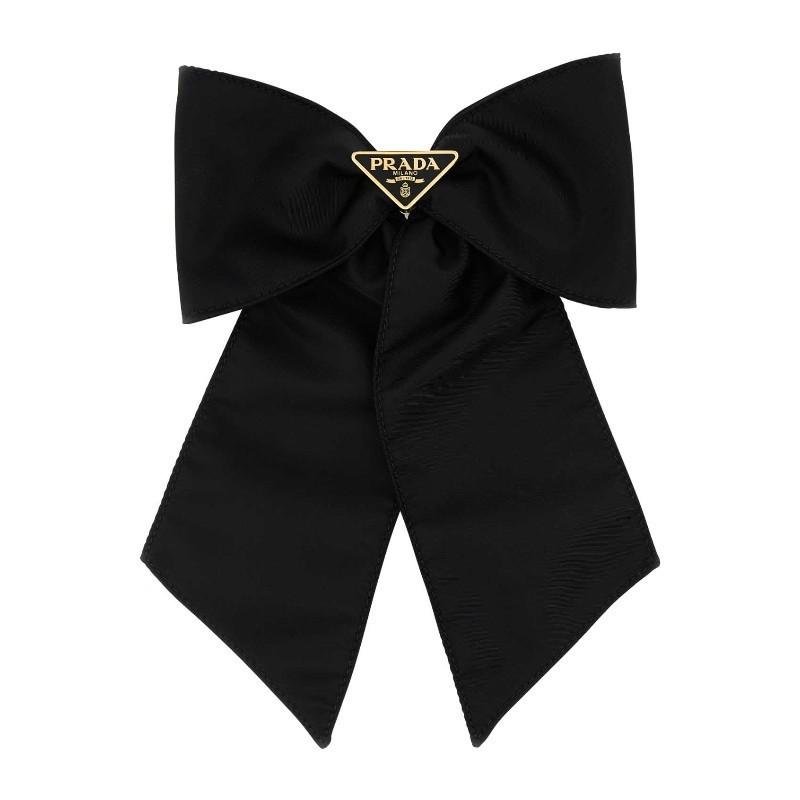 ヘアアクセサリー PRADA FW25 Black nylon hair clip (1IF1632DMI F0632)