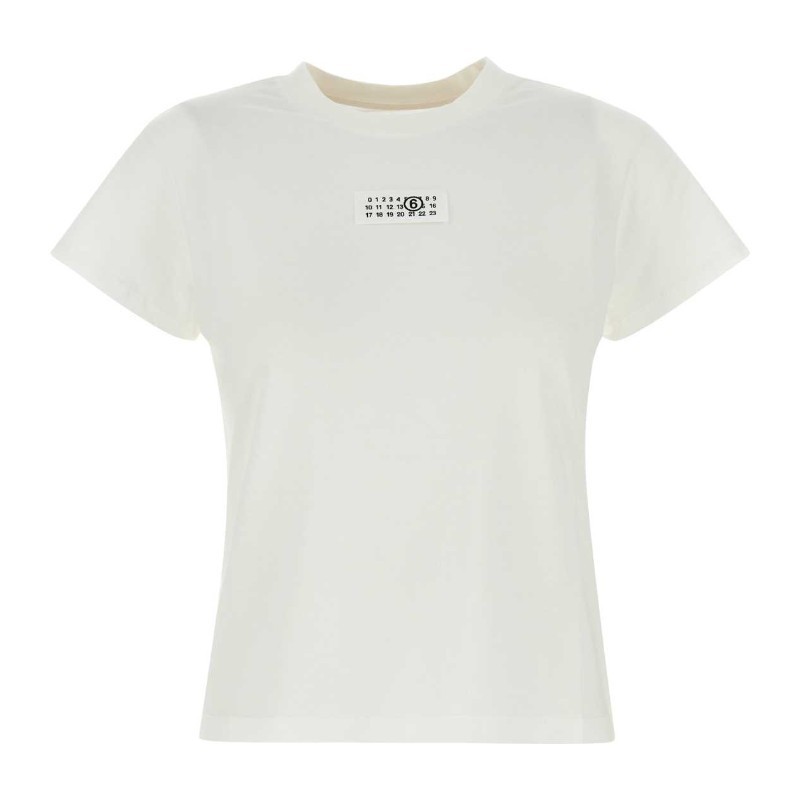 Tシャツ・カットソー MM6 Maison Margiela Ivory cotton t-shirt