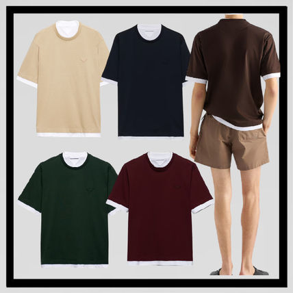 Tシャツ・カットソー PRADA Men T Shirts UJL39COOO17IP Brown プラダ PRADA Tシャツ カットソー ブラック メンズ PRADA UJN896