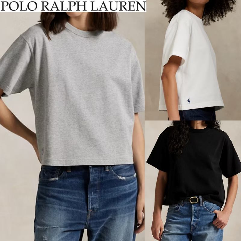 【POLO RALPH LAUREN】リラックスクロップ コットンTシャツ