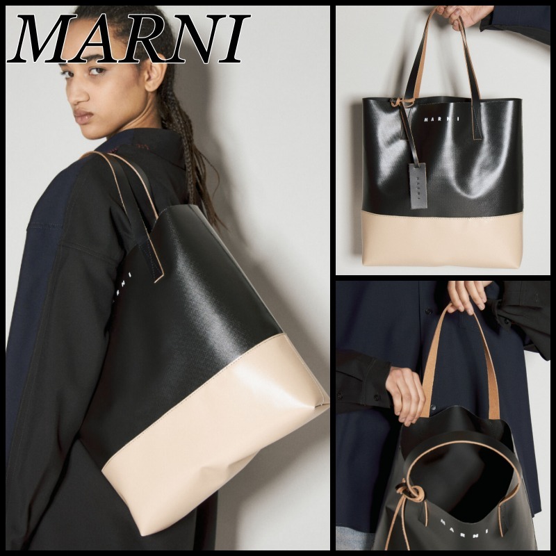 【関税込】◆MARNI マルニ◆トライベッカ ロゴ トートバッグ