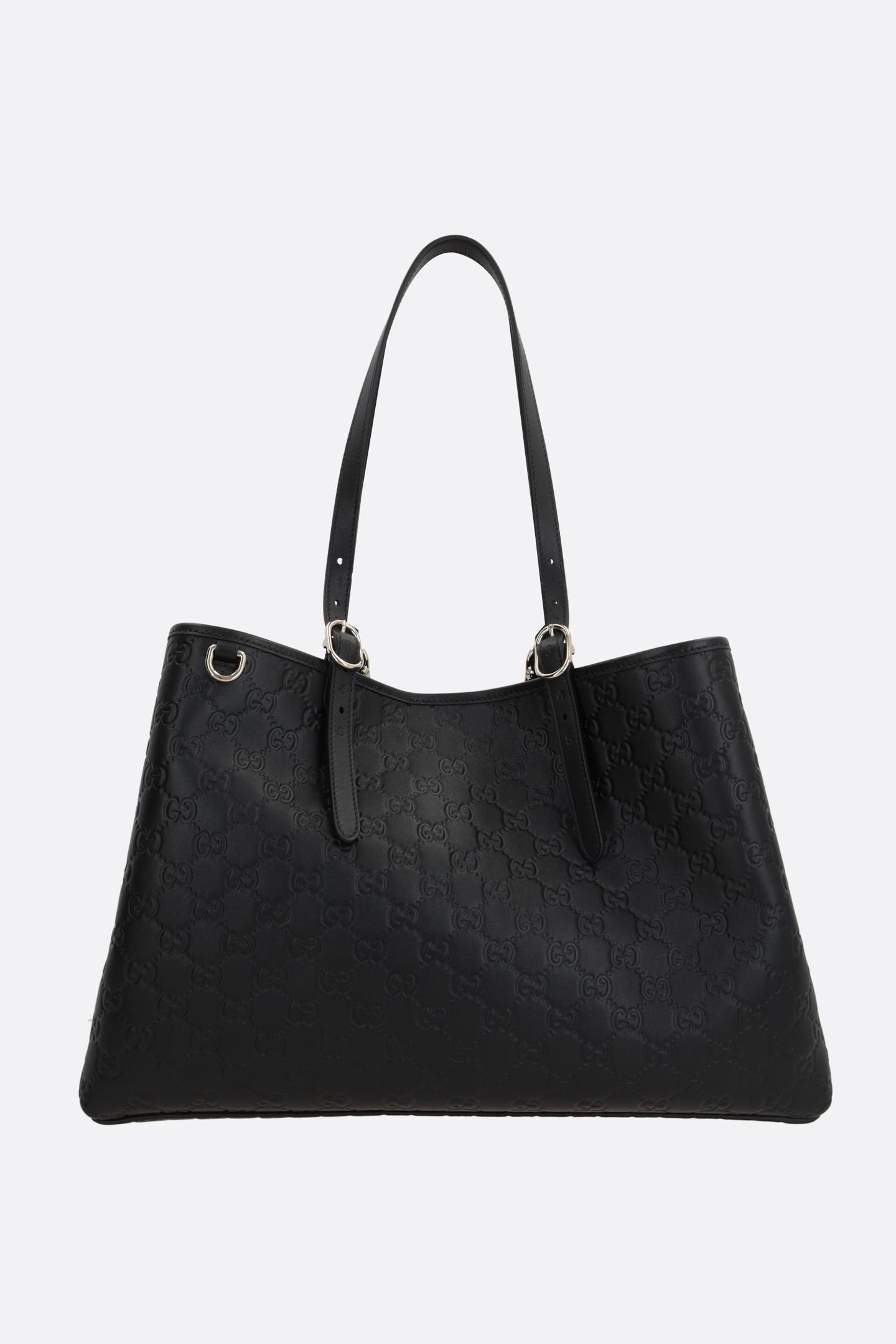 【関税&送料込】Gucci Gg Emblem Large Shopping Bag In Gg Lea