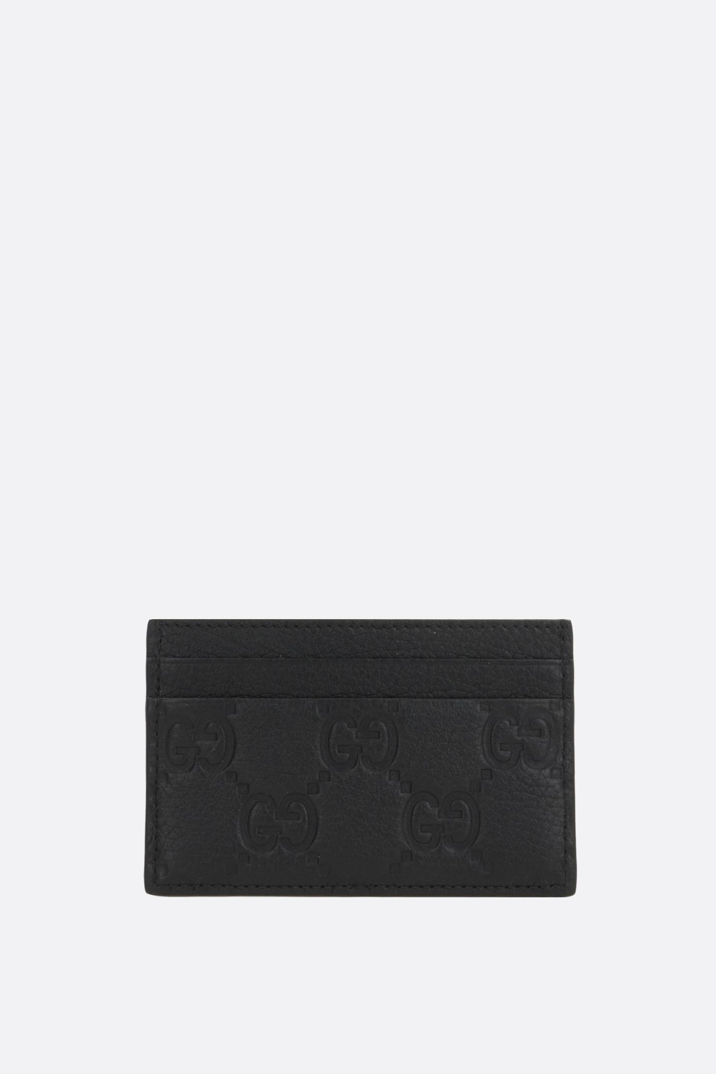 【関税&送料込】Gucci Gucci Imprint Card Case In Grainy Leat