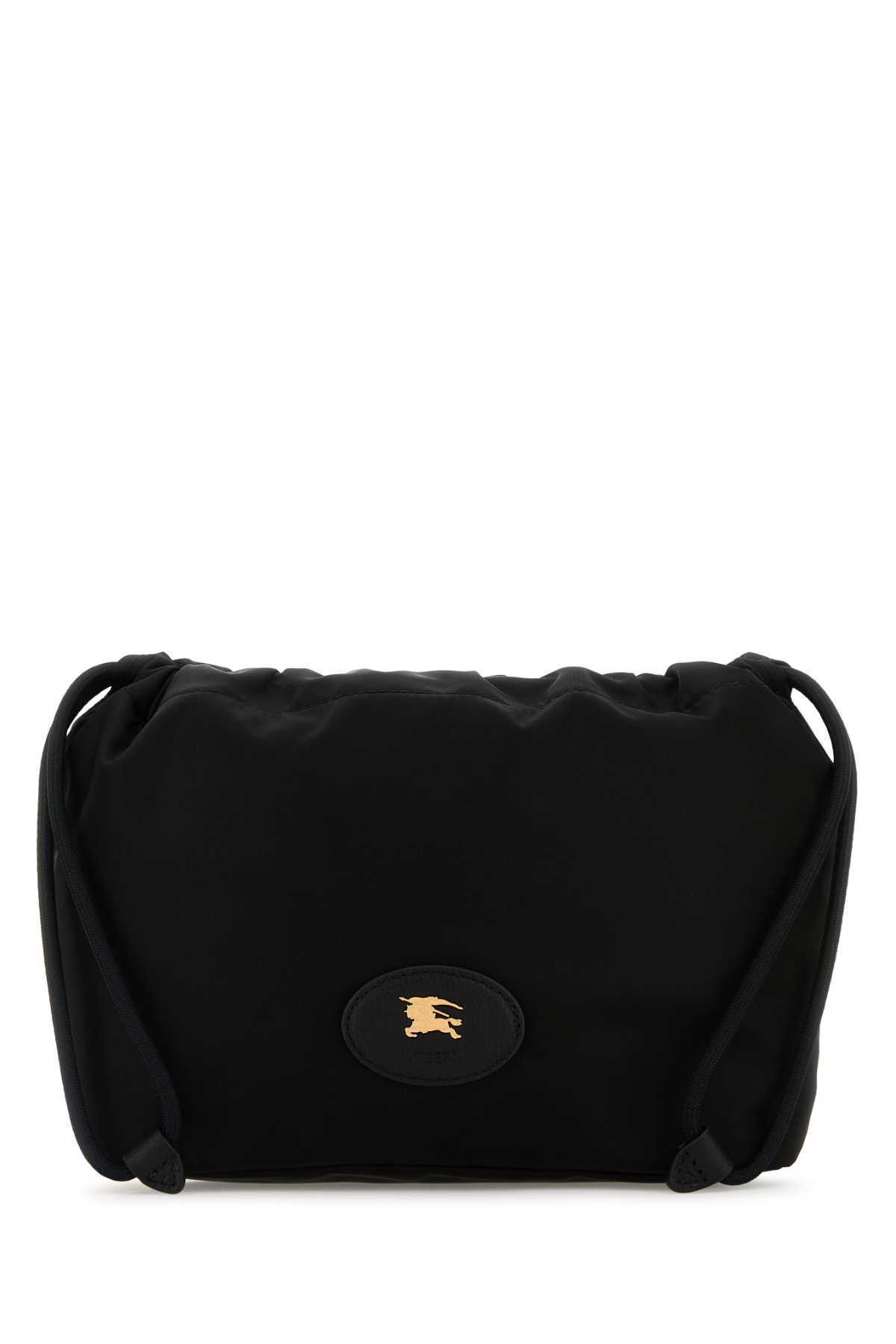 【関税&送料込】Burberry Black Canvas Horseshoe Reversible C